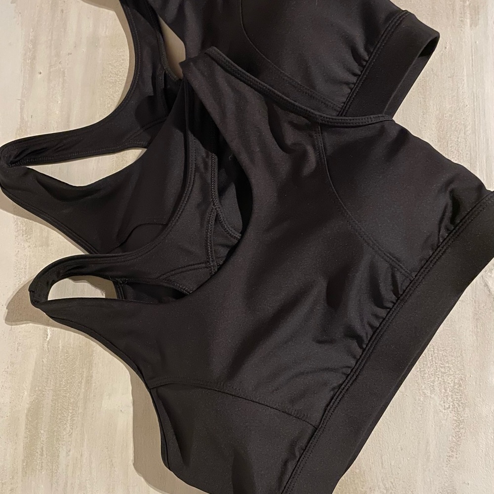 tek gear, Black Racerback Workout Bra, 2 pack, NWOT